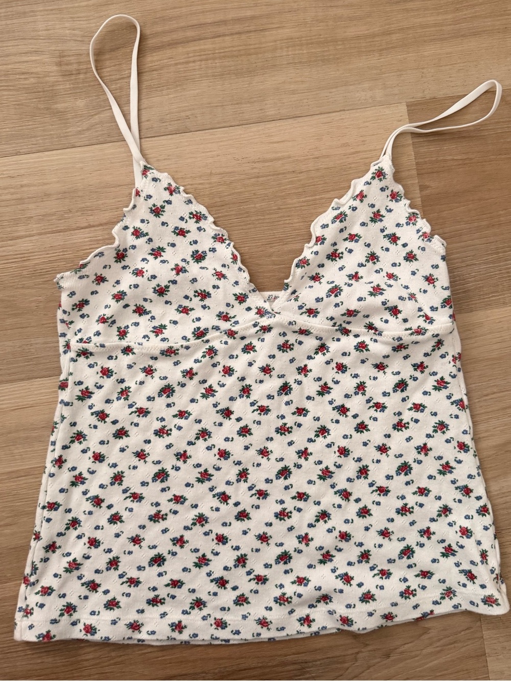 Rare Brandy Melville floral camisole cropped babydoll top!